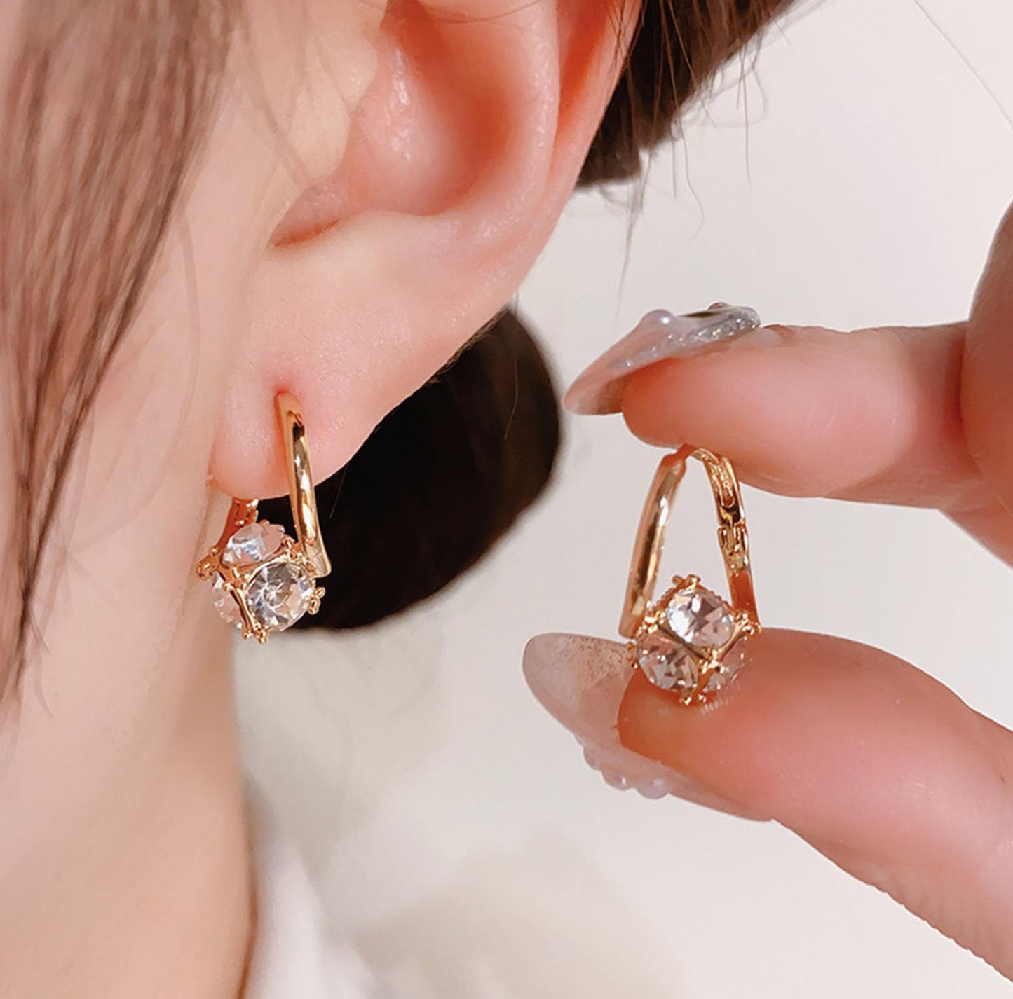 Lymphvity Earrings for Women Lymphvity Germanium Earrings Histone Lymphvity Acupuncture Earrings Atheniz Lymphatic Earrings Lymphatic Drainage Earrings Dainty CZ Zircon Lymphatic Drainage Earrings (White)