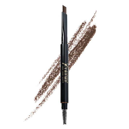 Xtreme Lashes Arch Defining Brow Pencil, Medium Brown, Waterproof, Smudge-Proof, Long-Lasting Makeup, Vegan, Angled Tip Eyebrow Pencil with Spoolie Brush