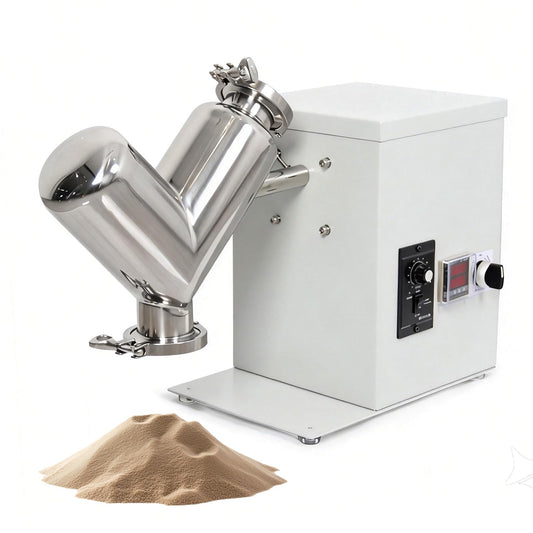 2L Lab Shear V-Type Dry Powder Mixer, 304 Stainless Steel Powder Blender Mixing Machine, Lab Mixer for Uniform Blending, Laboratory Lab Powder Mixer