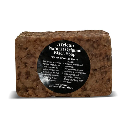 HERBOGANIC Raw African Black Soap (Raw African Black Soap 6 Oz. (Pack of 12))