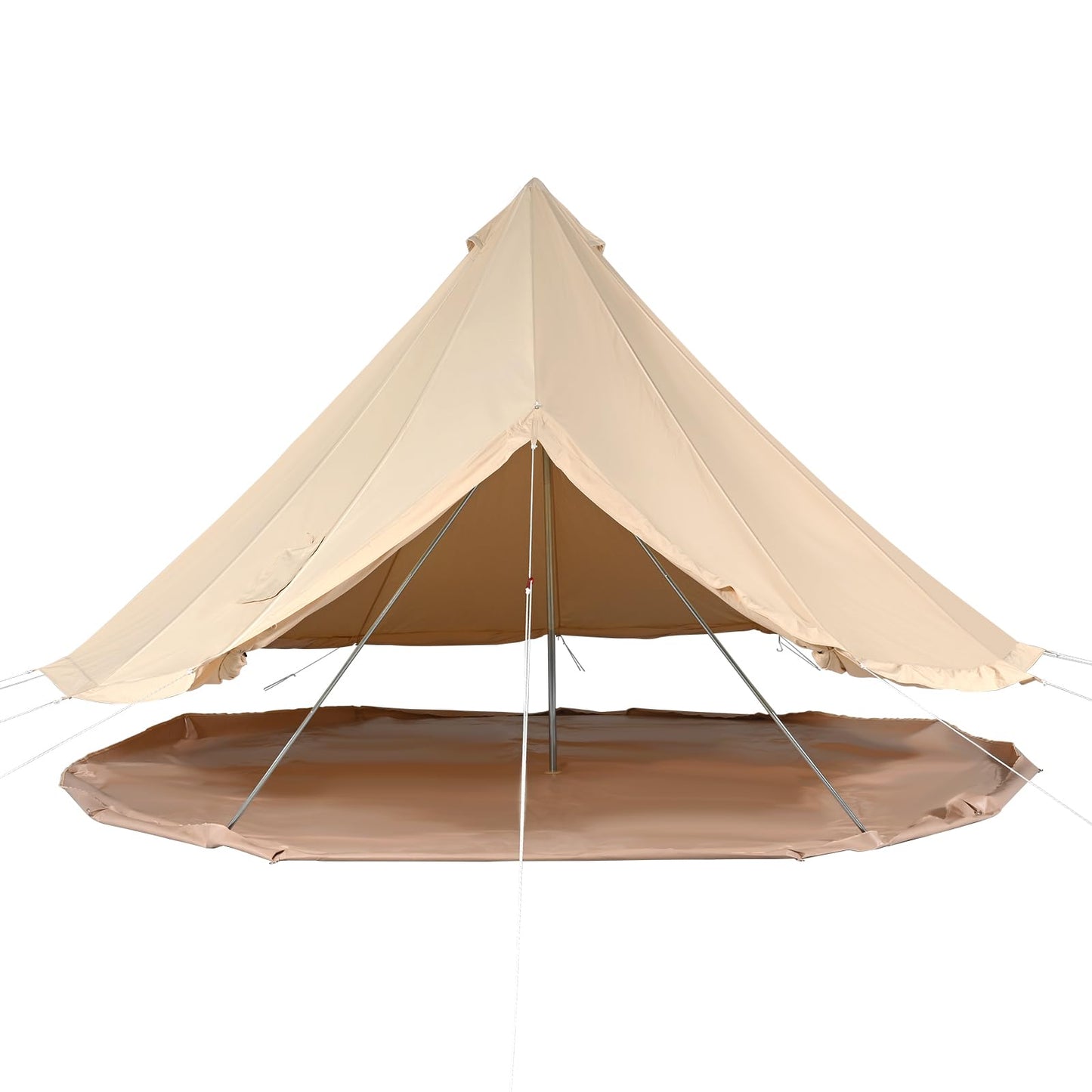 VEVOR Canvas Bell Tent, 4 Seasons 6 m/19.68 ft, Canvas for Camping with Stove Jack, Breathable Holds up to 10 People, Family Camping Outdoor Hunting Party