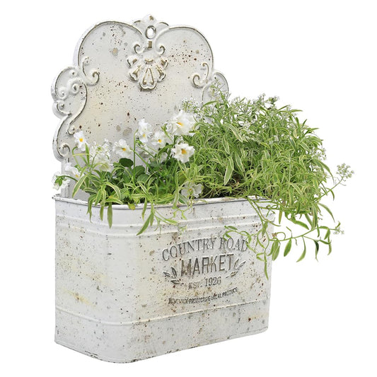 All Chic Metal Wall Planter Wall Mount Planter Wall Haning Planter Outdoor Metal Wall Planter Wall Vases for Flowers Shabby Chic Wall Decor for Rustic Farmhouse