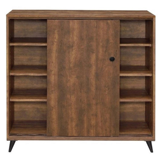 Acme Waina 3-Adjustable Wood Shelf Storage Accent Cabinet in Oak