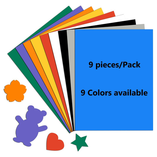 9 Colors Vinyl Magnetic Sheets Colored,8.5X11 Pack of 9,Color Magnet Sheets,Craft Accessories,Classroom Teaching Aids,DIY Handicraft,Home Decoration,Magnet Organization Labels