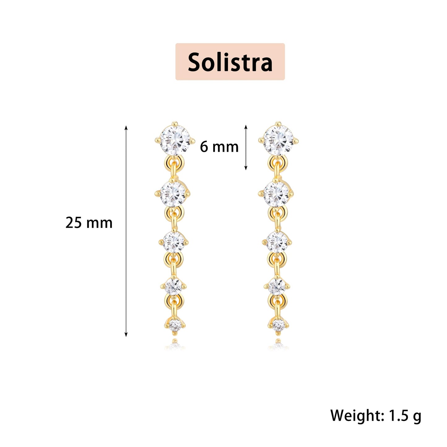 Solistra Silver Dangle Earrings for Women Trendy Diamond Drop Earring Hypoallergenic Earrings for Women Wedding Jewelry Valentines Day Gifts for Her