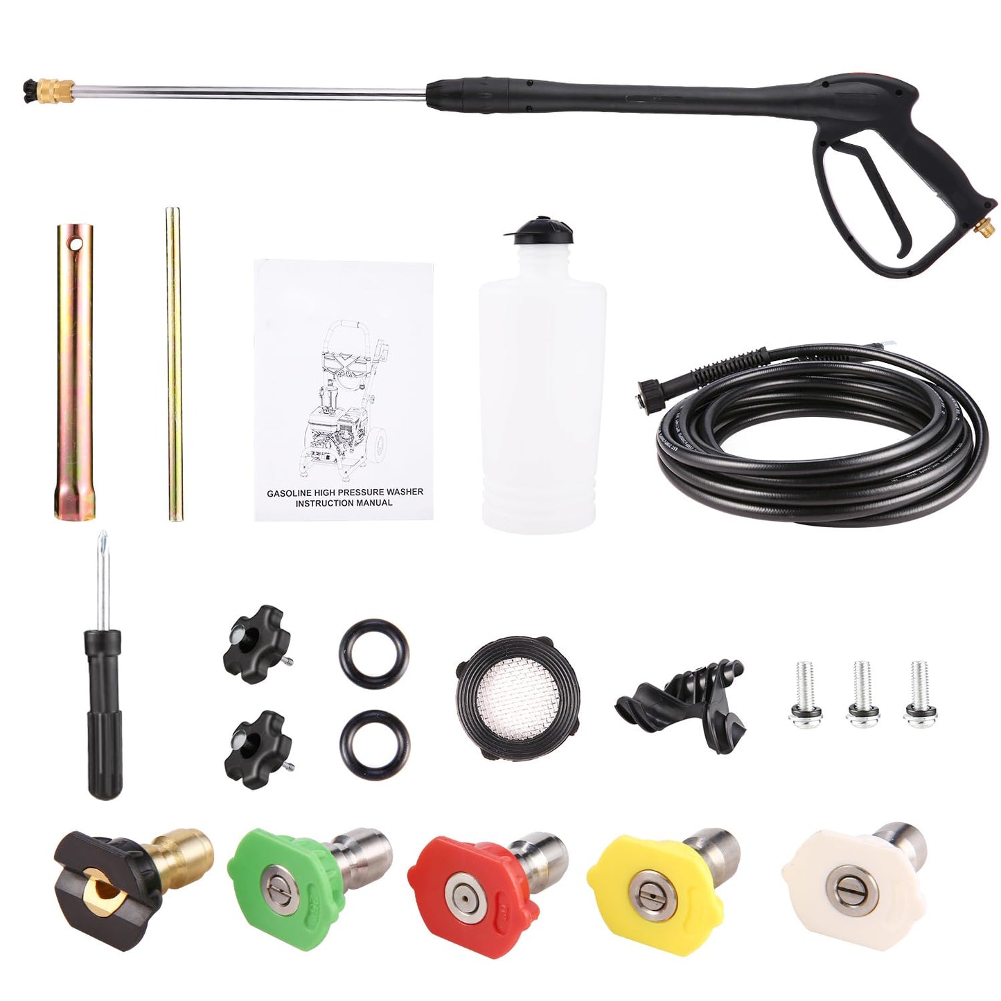 4200PSI Pressure Washer 4.0GPM Gas Power Washer 212CC Gas Powered Washing Machine Commercial High Pressure Washer with 25ft Hose&5 Nozzles for Patio Garden Yard Vehicle,EPA/CARB/ETL (Black)