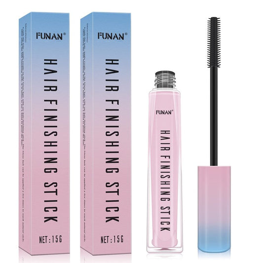 FUNAN Hair Finishing Stick 2 Pack, Flyaway Hair Tamer for Women, Baby Hair & Edge Control Wand, Non-Greasy Hair Mascara for Smooth Buns & Ponytails, Travel Size