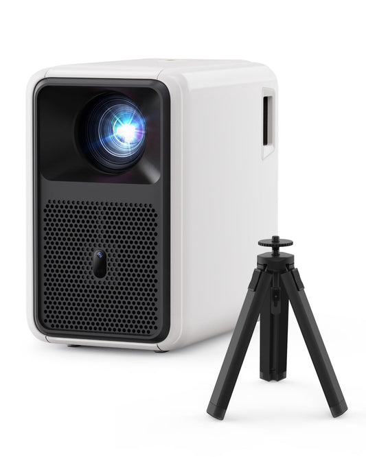 1800 ANSI Native 1080P Bluetooth Projector, Auto Focus Auto Keystone 4K Support Projector, Smart Video Indoor Projector with Wifi 6 And Bluetooth,Smart Streaming for Home Theater Office Game Projector