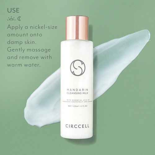 CIRCCELL Geothermal Clay Cleanser and Mandarin Cleansing Milk - Hydrating Facial Cleansers - Suitable for All Skin Types