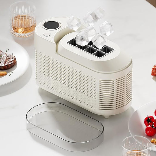 mini Ice Maker Machine Counter Top for Home, Portable Small Clear Ice Cube Maker, ce Ready in 10 Mins, Low Noise & Energy Saving, Easy to Clean (White #Name?)