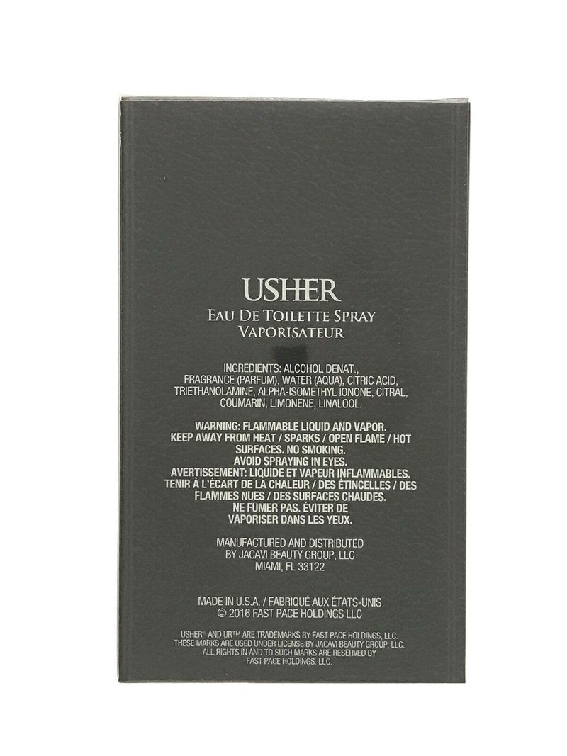 Usher Eau de Toilette Spray for Men, 3.4 Ounce