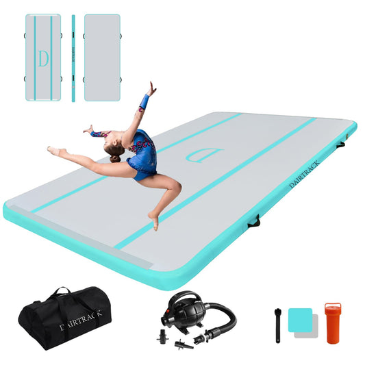 Air Tumbling Mat 13/16/20/23/26ftInflatable Gymnastics Mats 6ft wide Tumble Track with Pump for Home/Gym/Outdoor/Training/Water/Cheerleading/Yoga
