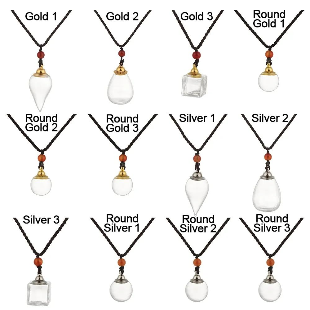 925 Sterling Silver Blood Vial Necklace For Women and Men - Glass Vial Pendant Necklace Perfume Bottle - Water Container Jar For Liquid Oil Diffuser Vial Jewelry