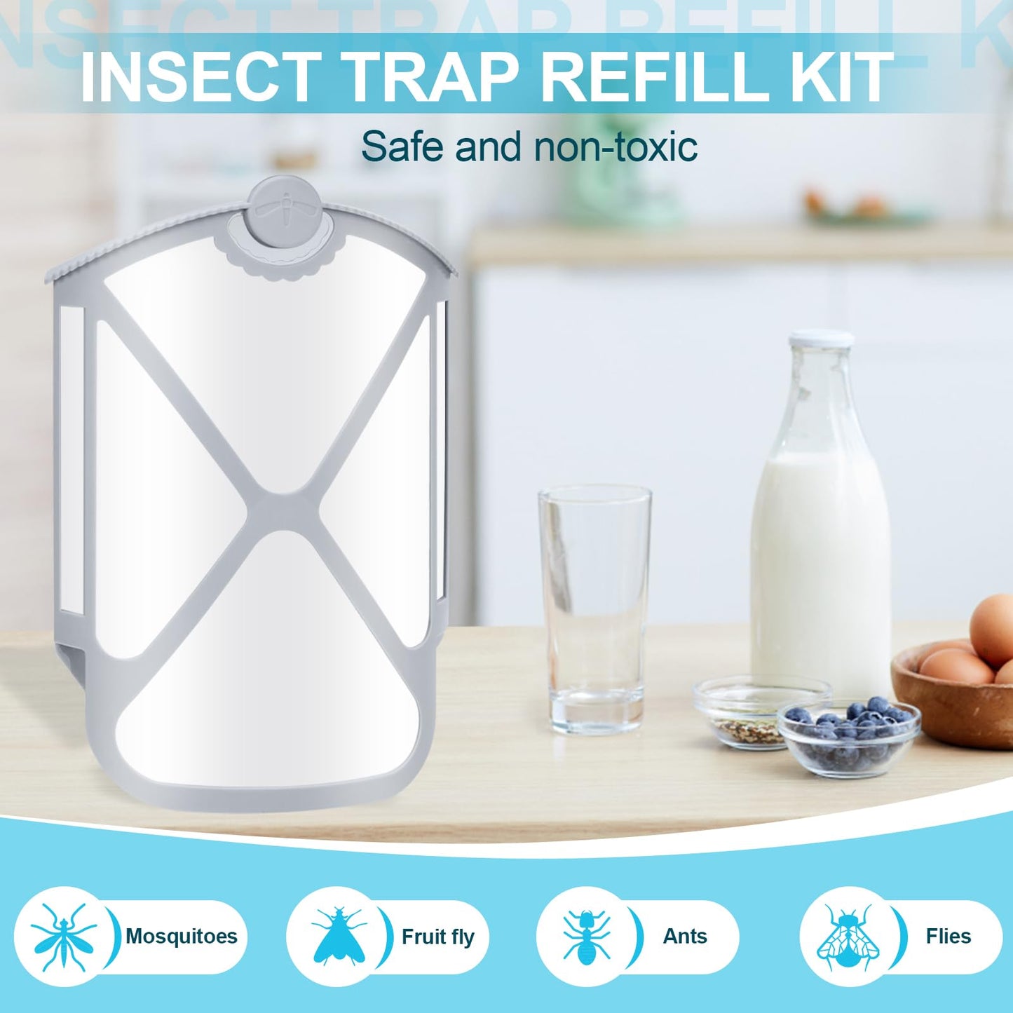 Husaco Flying Insect Trap Refills & 16 Cartridges, Compatible with M364 Refill (16 Cartridges)