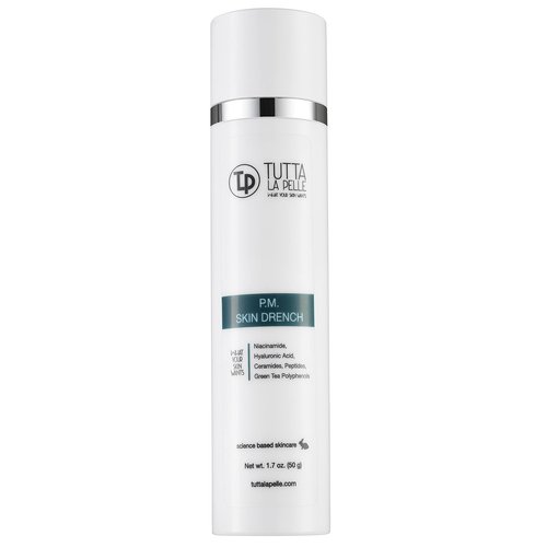 Tutta La Pelle Anti Aging Night Cream - Intense Hydrating Face Moisturizer - Enriched with Hyaluronic Acid, Ceramide, Peptides, Excellent Night Face Cream - Fragrance Free - Light Feeling - 1.7 oz