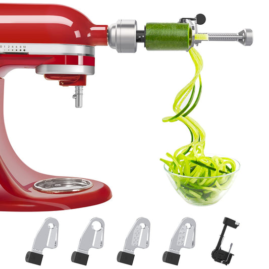 Bestand Spiralizer Attachment Compatible with KitchenAid Stand Mixer, Comes with Peel, Core and Slice, Not KitchenAid Brand Spiralizer Attachment (5 Blades)