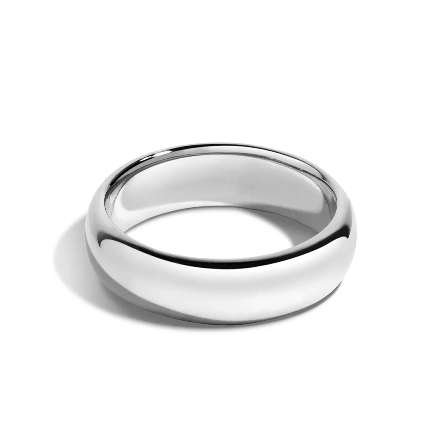 Tioneer Jewelry | Sterling Silver Plain Dome Wedding Band | Wedding Band for Women & Men | Sterling Silver Jewelry, Silver, 6mm, Size 12