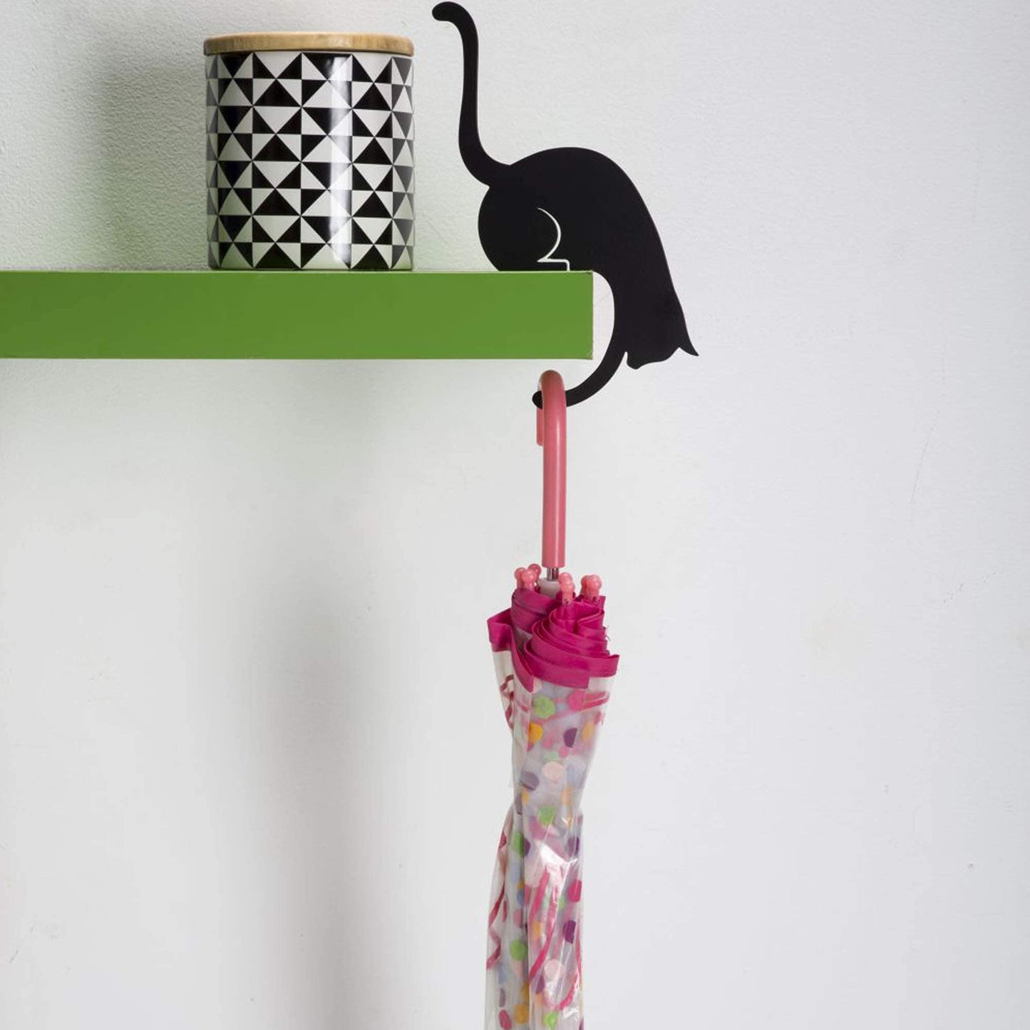 Artori Design Unique Banana Holder Balance Hook - Magic Hook for Hanging Plants Jackets Keys or Stylish Purse Hanger - Perfect for Kitchen Dorm Room Bedroom and Entryway for Home or Office (Cat)