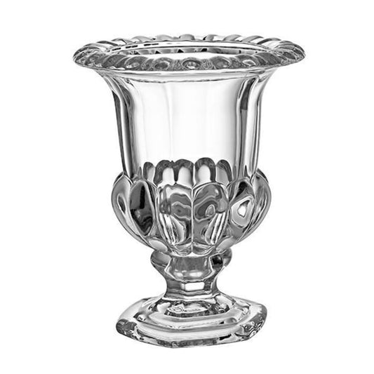1Pc Roman Vase Glass Flower Vessel Desktop Decor Country Plant vase Rural Flower Planter Glass Planter Crystal urn Terrarium airhorn Embossment Bud Cylinder Office
