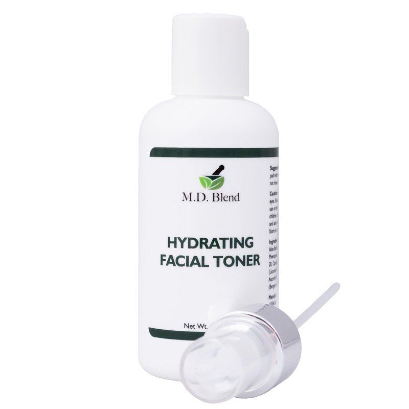 M.D. Blend Hydrating Facial Skin Care Toner Mist for Deep Rejuvenation and Refreshed Skin Beauty, Infused with Witch Hazel, Aloe Vera, Chamomile, and Green Tea Extracts, Additive-Free, 4 Oz