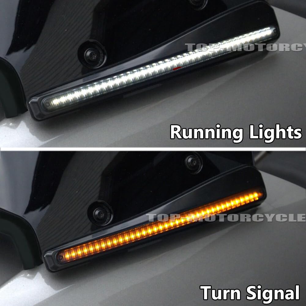 Amber turn signal light Tracer Side fairings Windshield LED Lamp For Touring 2024-2026 ,CVO Road Glide ST FLTRXSTSE ,Road Glide FLTRX ,CVO Road Glide FLTRXSE Motorcycle Amber Turn Signal Lights