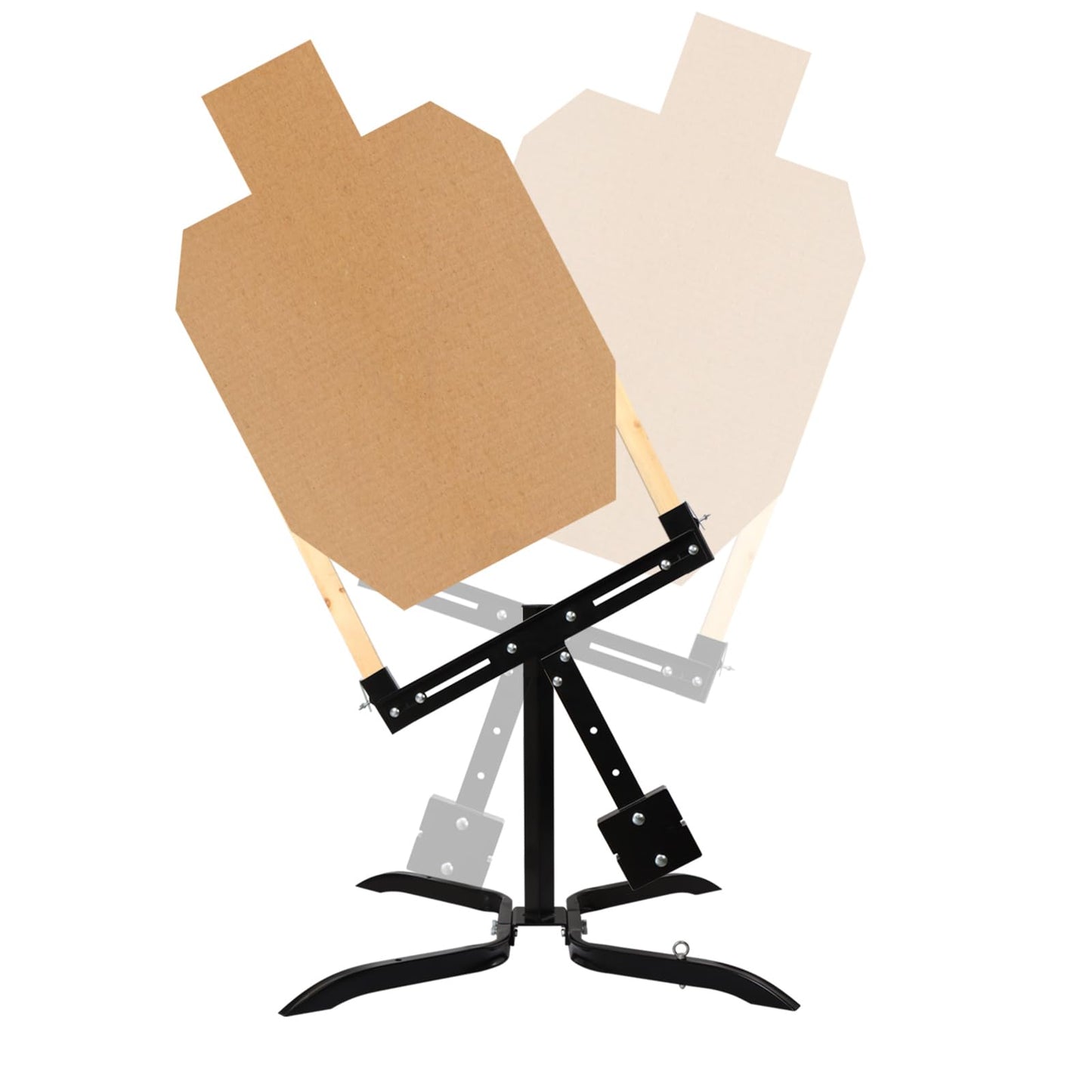 Highwild Adjustable Swinger Target Stand for Paper & Cardboard Silhouette Shooting Target X-Leg Stand Base Fits 1x2 Wooden Posts for Shooting Range