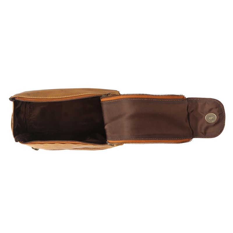 KomalC Premium Buffalo Leather Toiletry Bag for Men & Women With Water resistant Lining, Grooming Travel Pouch, Unisex Wash Bag for Toiletries, Gifts for Men and Women