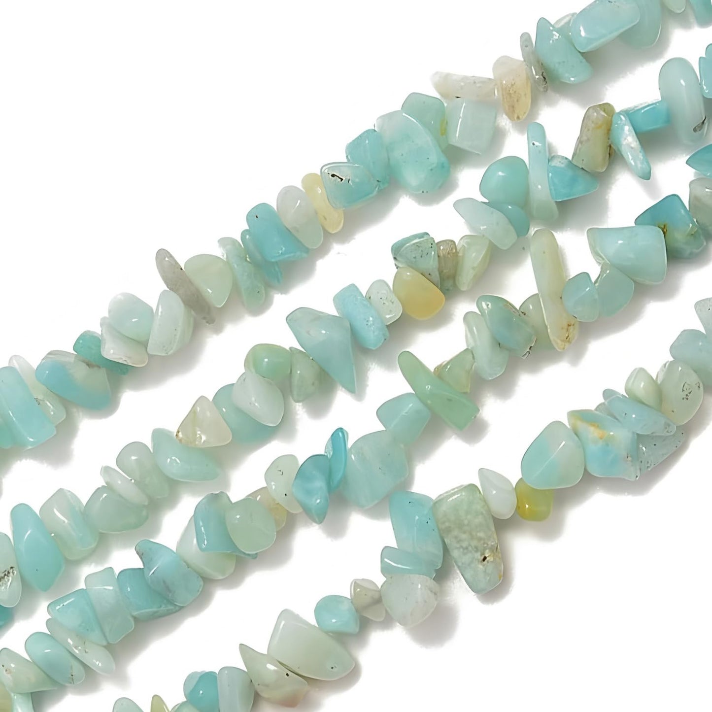 Natural Chip Stone Beads 450pcs Amazonite Chips 5-8mm Genuine Real Irregular Healing Crystal Rocks Hole Drilled DIY Loose Gemstone Beads for Jewelry Making Bracelet Earrings Necklace Crafting