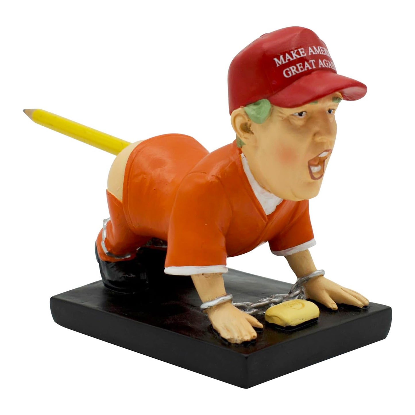Political Satire Donald Trump Pen Holder - Donald Trump Merchandise. Funny Gifts for Men, White Elephant Gifts for Adults. Unique Gifts, Gag Gifts for Men, Mens Gifts.