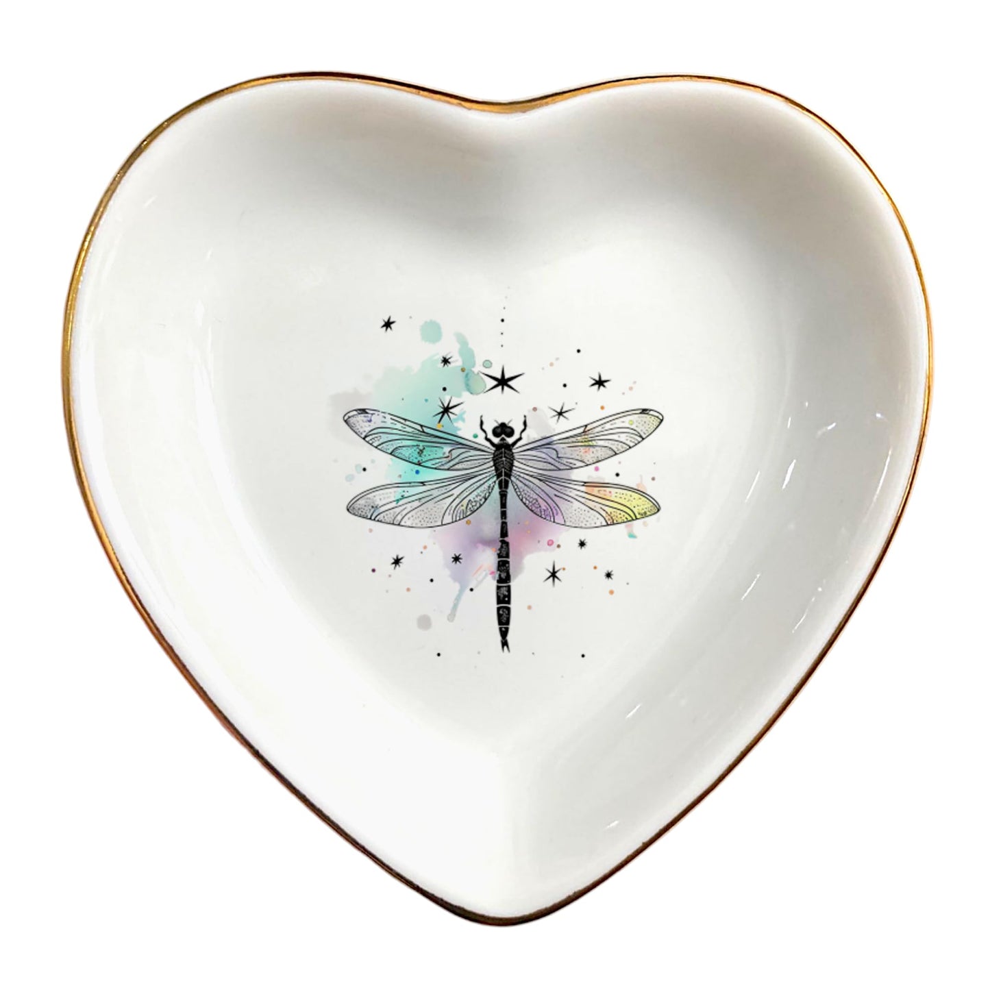 Cute Nature Animal Ring Dish - Jewelry Holder - Decorative Trinket Tray - Gifts for Animal Lover Mom Daughters Sisters Friends For Birthday, Wedding, Christmas (Dragonfly)