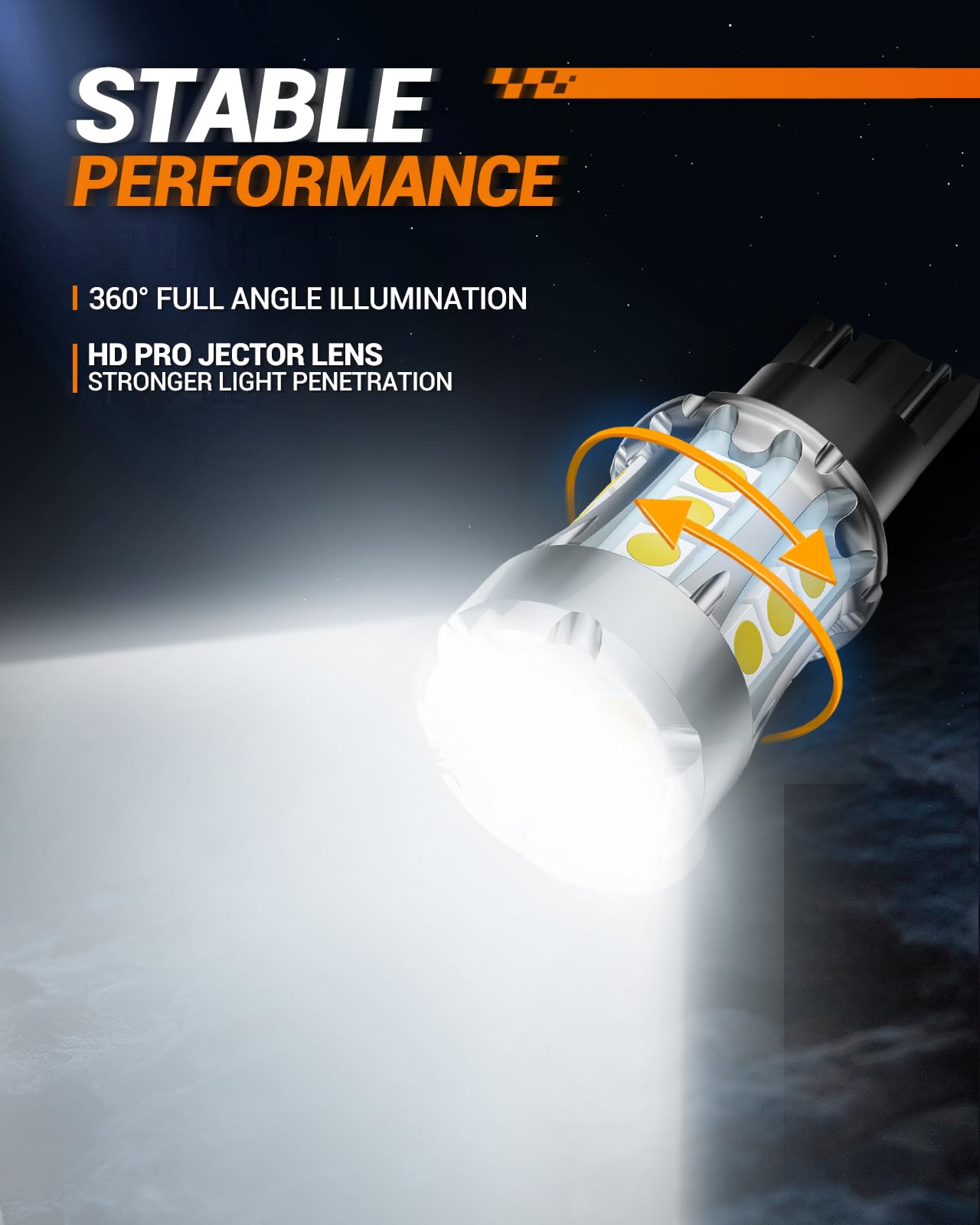 SEALIGHT 921 LED Bulb Reverse Light 600% Brighter T15 906 904 916 W16W 921 LED Bulb with Projector Replacement Tail Backup Reverse Lights, Non-polarity, Xenon White, Interior Lighting Pack of 2