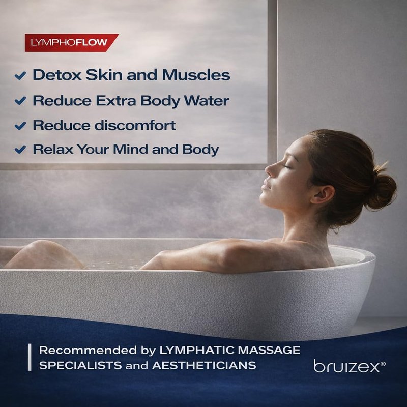 Bruizex Arnica Montana Bath Salts, Epsom Salt Bath Soak for Lymphatic Drainage & Body Detox, Magnesium Bath soak with Essential Oils, Bath Salts for Pain Relief, Swelling & Post Surgery -1 Lb
