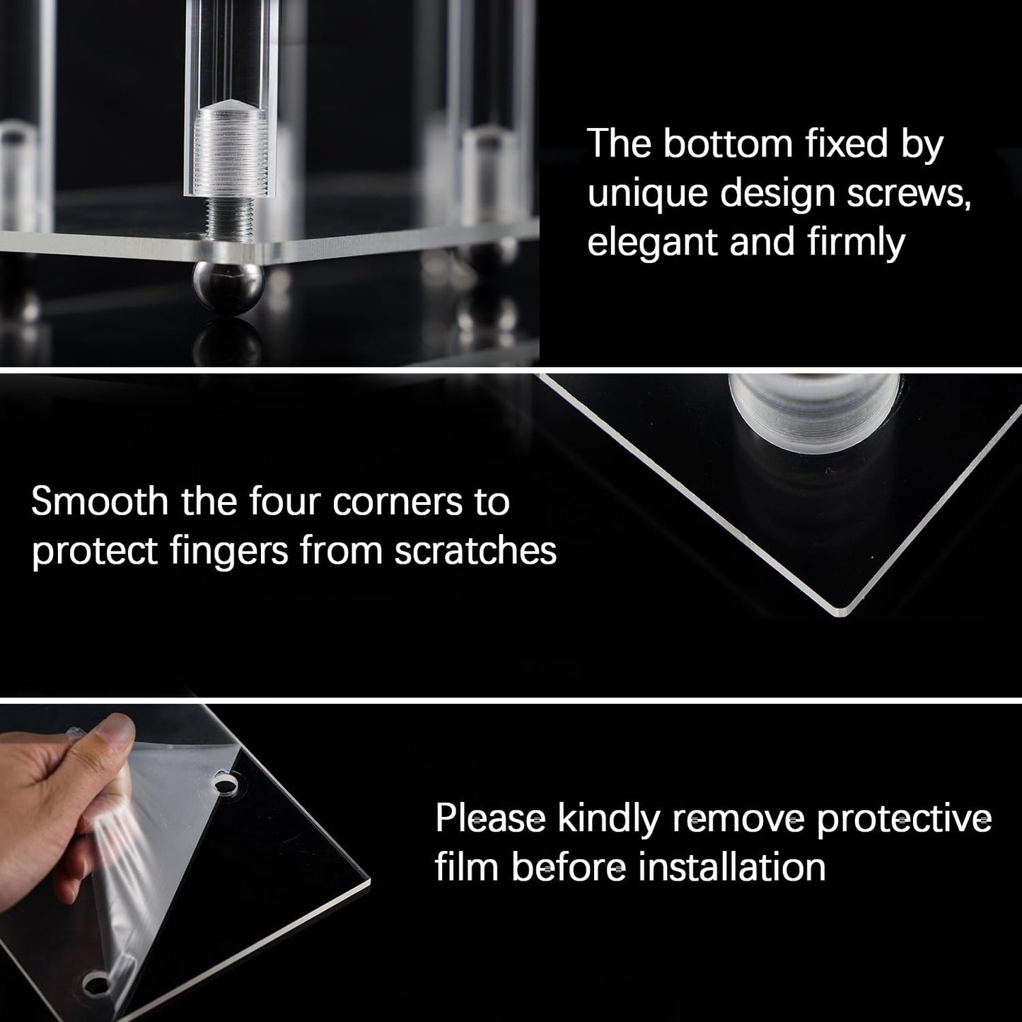 Generic Candelabra 7 Arm Acrylic Candlestick Candle Holder for Wedding Birthday Party Living Room Decor, 4pcs Set 26.5 Inch Tall, 10pcs, Clear