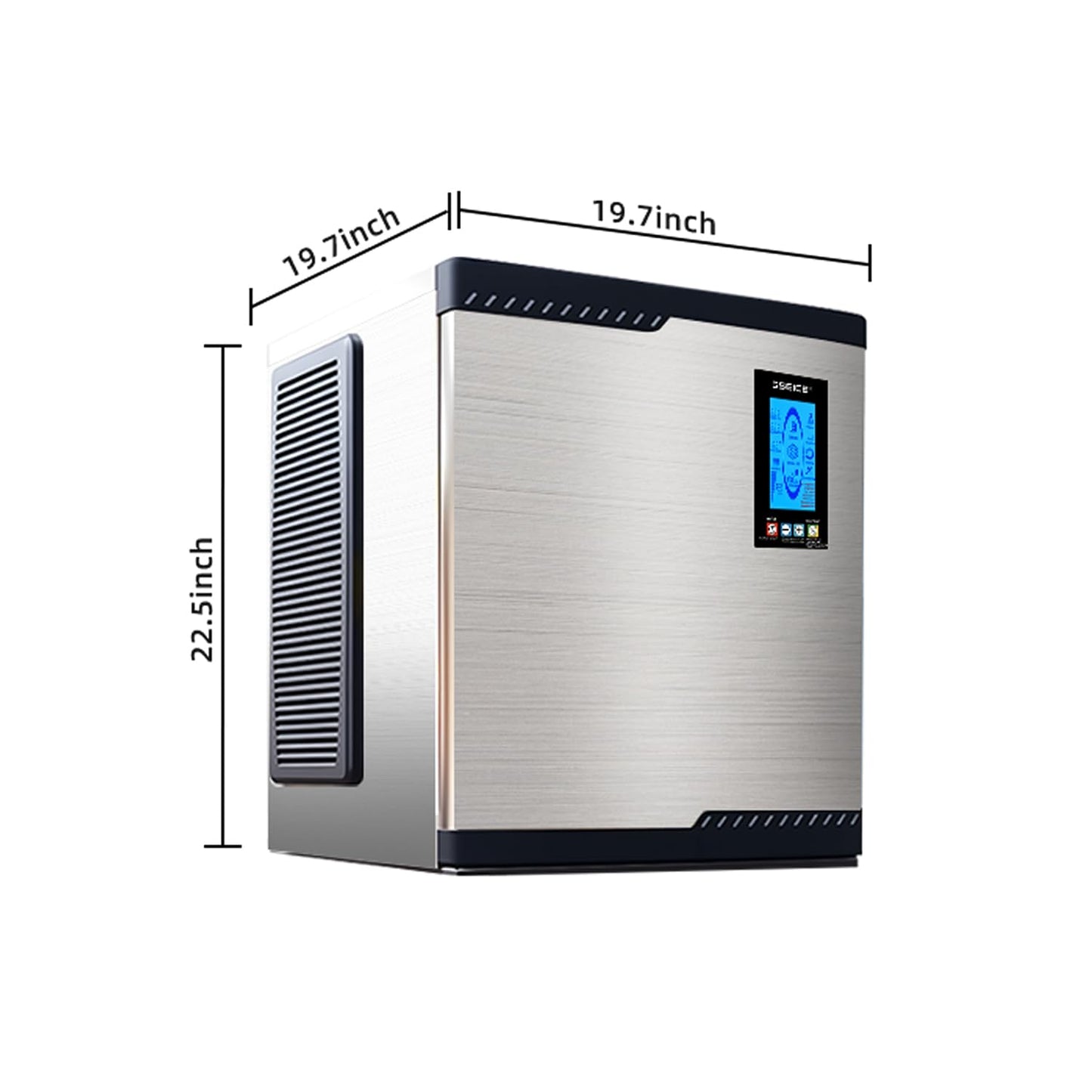 500lbs/24H Ice Machine Head Only, ETL Commercial Ice Maker for Restaurant, Ice Machine for Hotel, Ice Maker for Bar Cafe Shop Chains, DOE&CEC Energy-efficient,48 Hours Timer, Self-Cleaning