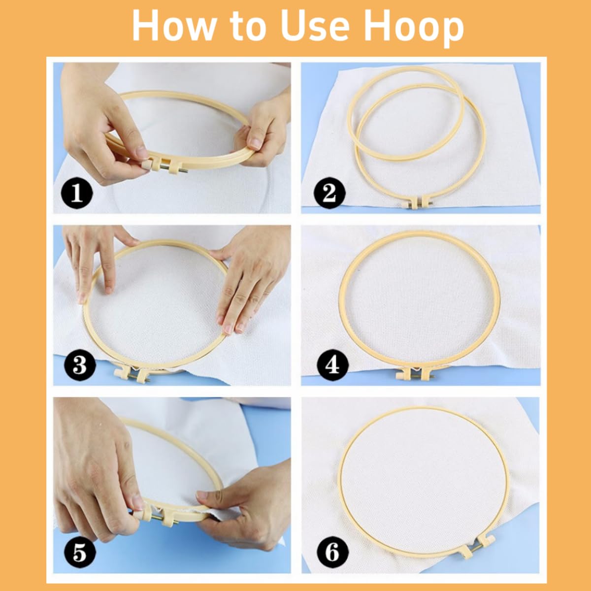 Punch Needle Kits Tiger Head Easy for Beginners DIY Punch Needle Yarn Starter Embroidery Set for Craft Lovers with Printed Pattern and Hoop for Home Decor 20x20cm(2)