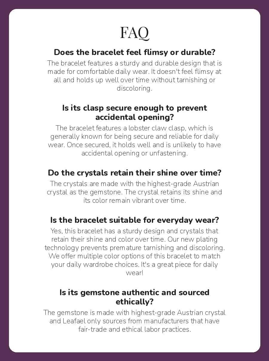 Leafael Infinity Love Heart Gift Bracelet for Women, Healing Stone for Protection, Jet Black, Silver Tone, 7-inch Chain and 2-inch Extender