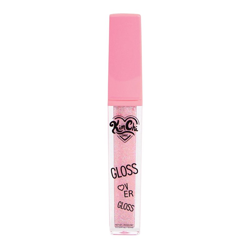 KimChiChic Beauty Gloss Over Gloss, Shimmery Micro-Sparkle Lip Gloss To Wear Alone Or Over Lipstick, Fragrance-Free Luscious Lip Balm, Shimmery Pink, 06 Pink Shimmer, 0.35ml