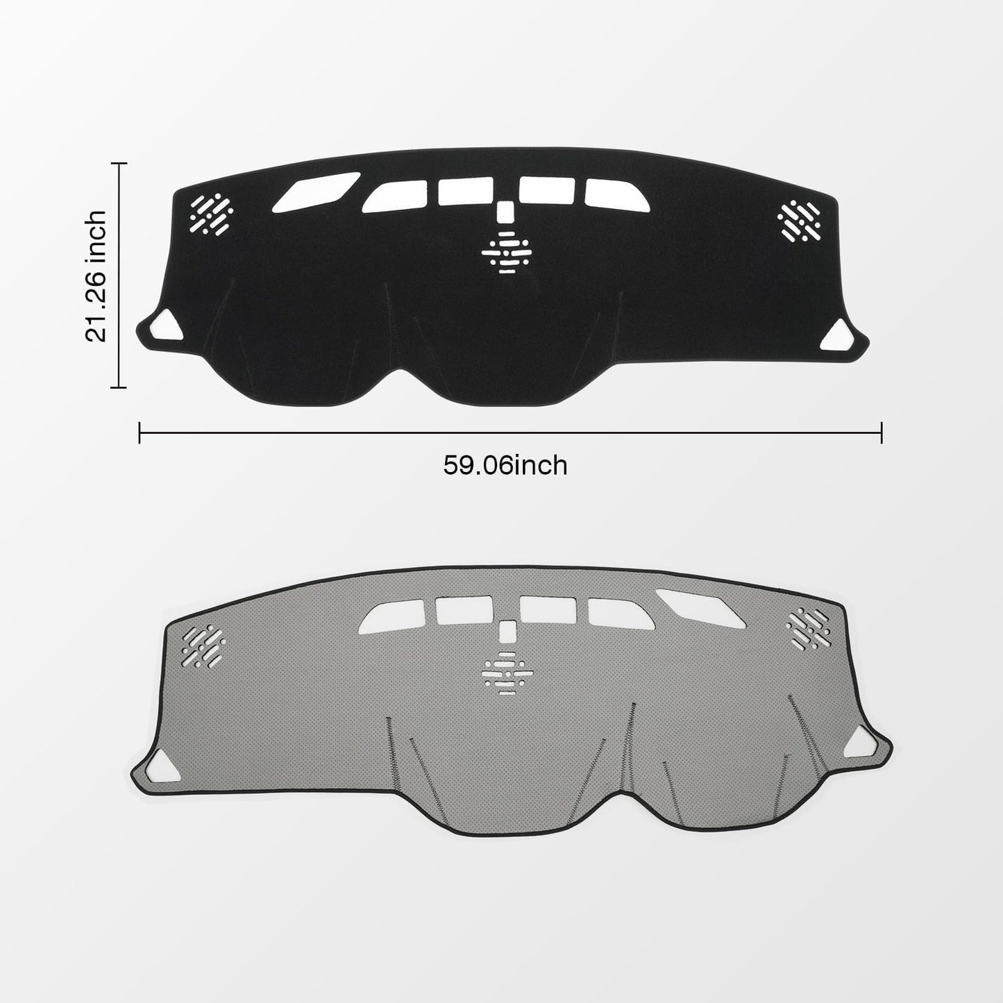 KUST Black Dash Cover for Chevy Chevrolet Traverse 2018-2023 (L, LS, LT,Premier, High Country) Polyester Dashboard Cover Non-Slip Interior Accessories for Traverse Custom Fit Dash Mat
