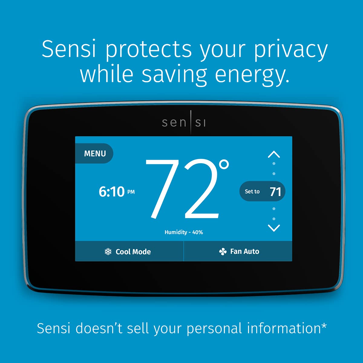 Sensi Touch Smart Thermostats Bundle with Touchscreen Color Display | Programmable | Wi-Fi | Mobile App | Easy DIY | Data Privacy | Compatible with Alexa