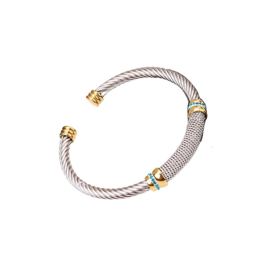 925 Sterling Silver Bracelet for Women Silver Cuff Bangles for Men CZ Bangle Bracelet Twisted Cable Wire Bracelet Adjustable Open Cuff Bangle Bracelet Minimalst Bracelets Jewelry Gift for Him Her