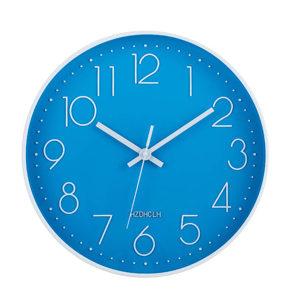 HZDHCLH Wall Clocks Battery Operated,12 inch Silent Non Ticking Modern Wall Clock for Living Room Bedroom Kitchen Office Classroom Decor (Olive Green and Gold)