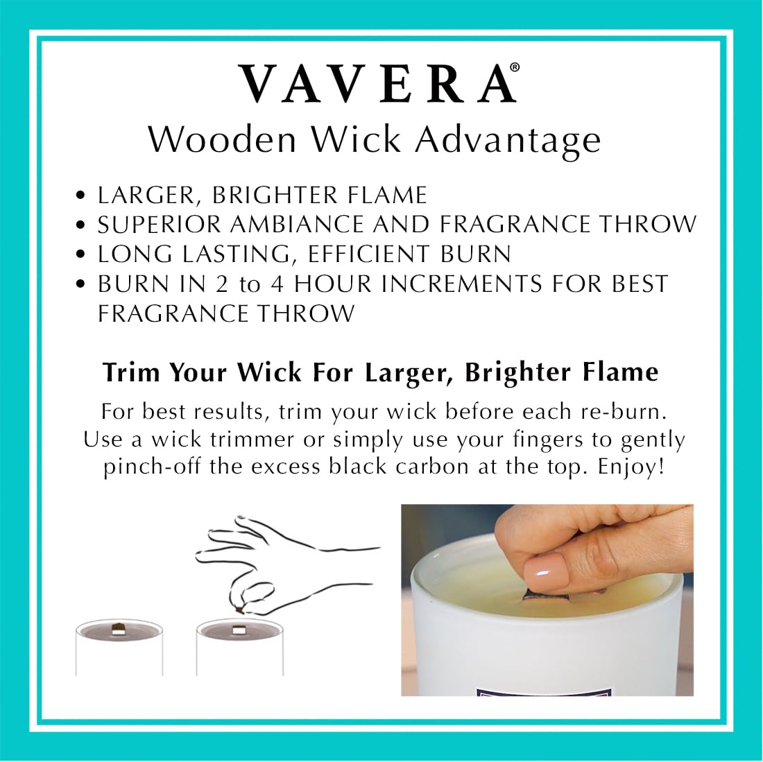 VAVERA Sparkling Grapefruit Wood Wick Candles that Crackle (14oz Matte White Candle Jar) Juicy, Crisp Freshness. Crossover Gifts for Mom or Men! Non Toxic Scented Candle, Hand-Crafted in USA.