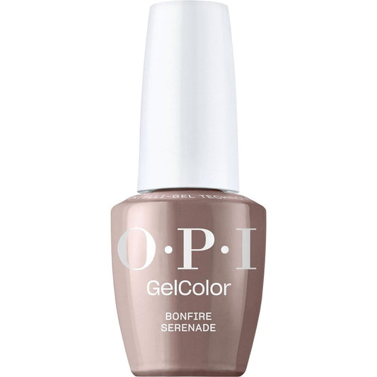 OPI GelColor Bonfire Serenade | Opaque Dark Neutral Cool Brown Crème LED Cure Gel Nail Polish | Salon-Quality Shine, Long-Lasting Wear | Vegan & HEMA Free | 0.5 Fl Oz