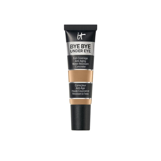 IT Cosmetics Bye Bye Under Eye Concealer (Deep Tan) - Waterproof, Full Coverage Brightening Concealer For Dark Circles, Fine Lines, Redness & Discoloration, Anti-Aging, 24H Wear - 0.4 fl oz