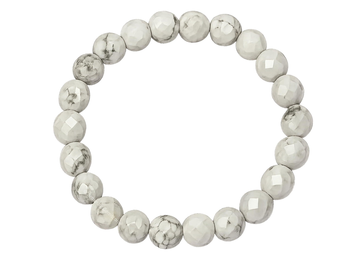 Amazing Gemstone Howlite Bracelet for Women - Chakra Mens Bracelet Protection Crystals and Healing Stones - Blessing Bracelet Spiritual Meditation Gift Christmas Stocking Stuffers