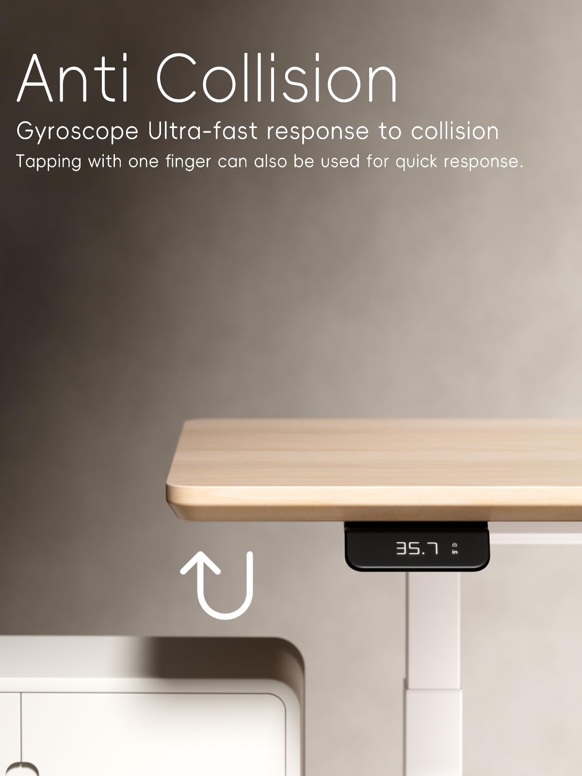 Standing Desk Frame 2 Stages with Smart Paddle Controller.Gyroscope Sensitive to collisions.Heavy Duty Adjustable Desk Frame for 40 to 72 inch Table Tops,Dual Motor,Load 275 lbs.White