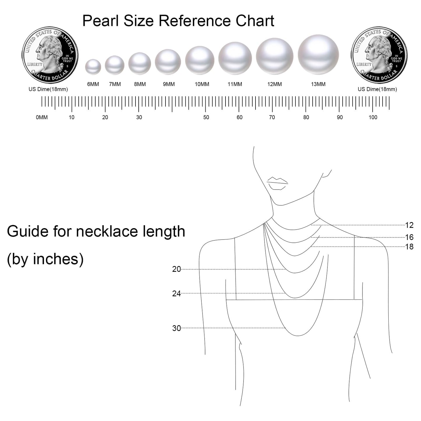13 mm Fishtail Pearl Necklace 925 Sterling Silver Jewelry 5A Cubic Zirconia Pendant Necklace Gifts for Mom Women Girlfriend Grandma Lover Her Wedding Birthday Anniversary Engagement Valentine's Day