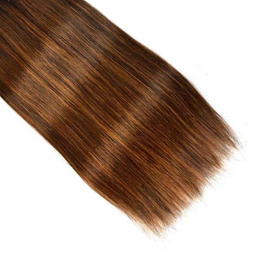Giginger Straight Human Hair Bundles 22 24 26 Inch Brazilian Chocolate Brown Highlight P4/30 Straight Bundles Human Hair 100% Unprocessed Raw Quick Weave Hair for Black Women