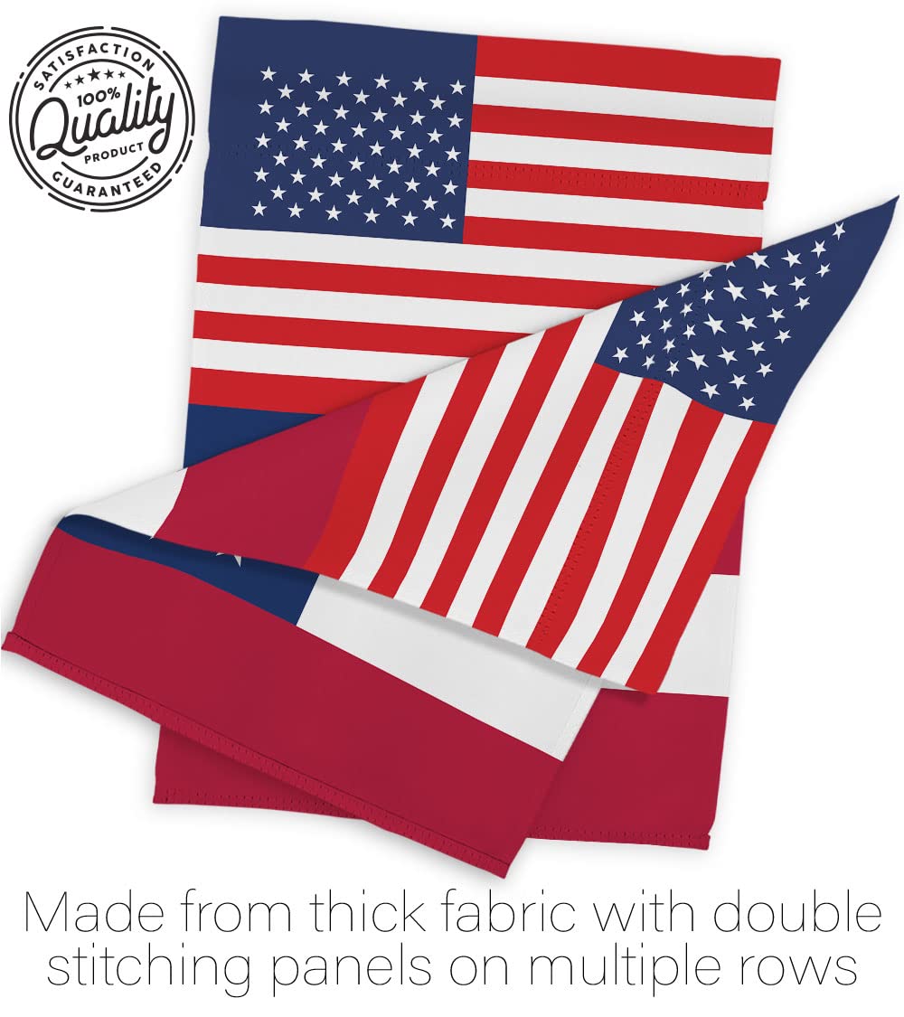 US Star & Bars Garden Flag - Set with Stand Patriotic Historic July Memorial Veteran Independence United State American - House Decoration Banner Small Yard Gift Double-Sided Made in USA 13 X 18.5