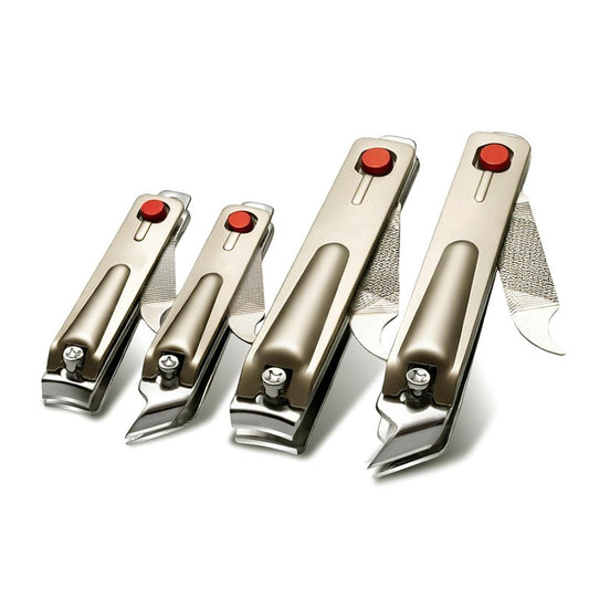 Nail Clipper Set, 4PCS Stainless Steel Toenail Clippers for Thick & Ingrown Nails - Nail Clippers for Men & Women, Heavy Duty Grooming Kit with Nail File